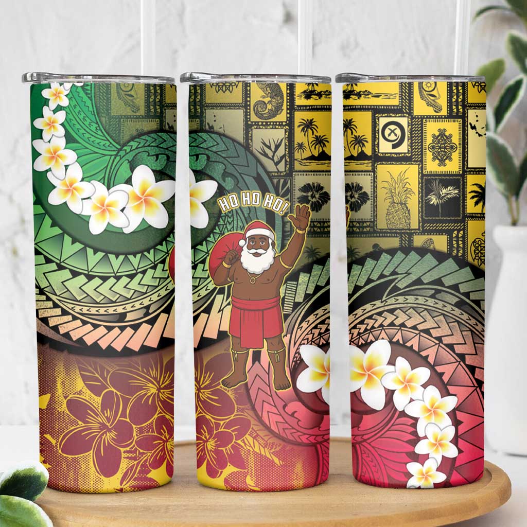 Vanuatu Christmas Skinny Tumbler Ni-Van Santa Retro Style - Polynesian Pride