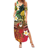 Vanuatu Christmas Summer Maxi Dress Ni-Van Santa Retro Style - Polynesian Pride