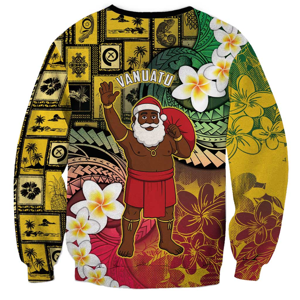 Vanuatu Christmas Sweatshirt Ni-Van Santa Retro Style - Polynesian Pride