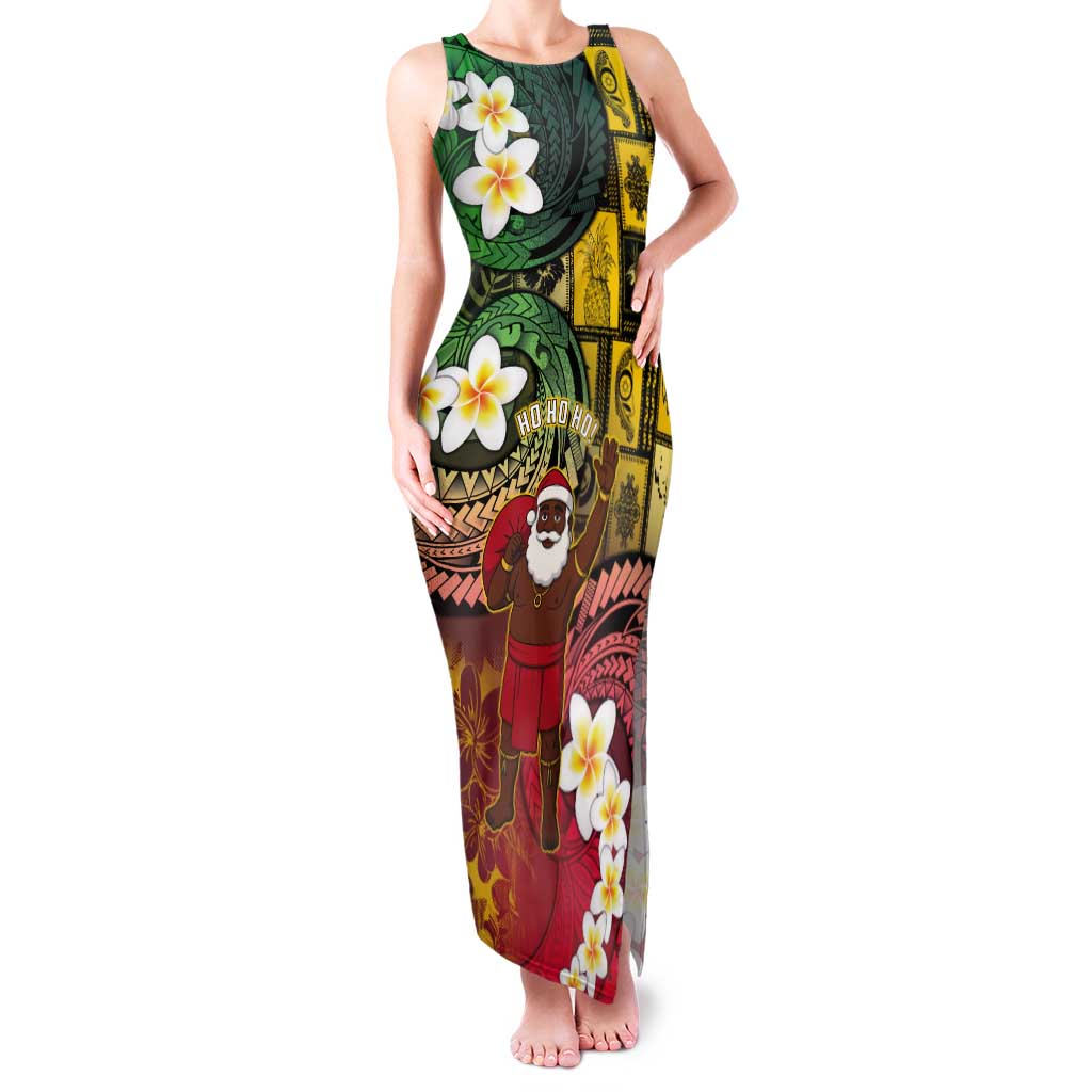 Vanuatu Christmas Tank Maxi Dress Ni-Van Santa Retro Style - Polynesian Pride
