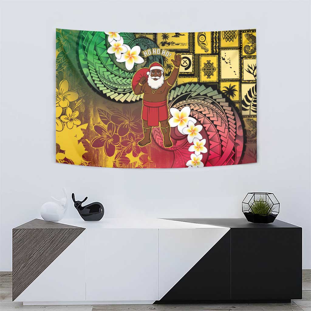 Vanuatu Christmas Tapestry Ni-Van Santa Retro Style - Polynesian Pride