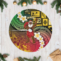 Vanuatu Christmas Tree Skirt Ni-Van Santa Retro Style - Polynesian Pride