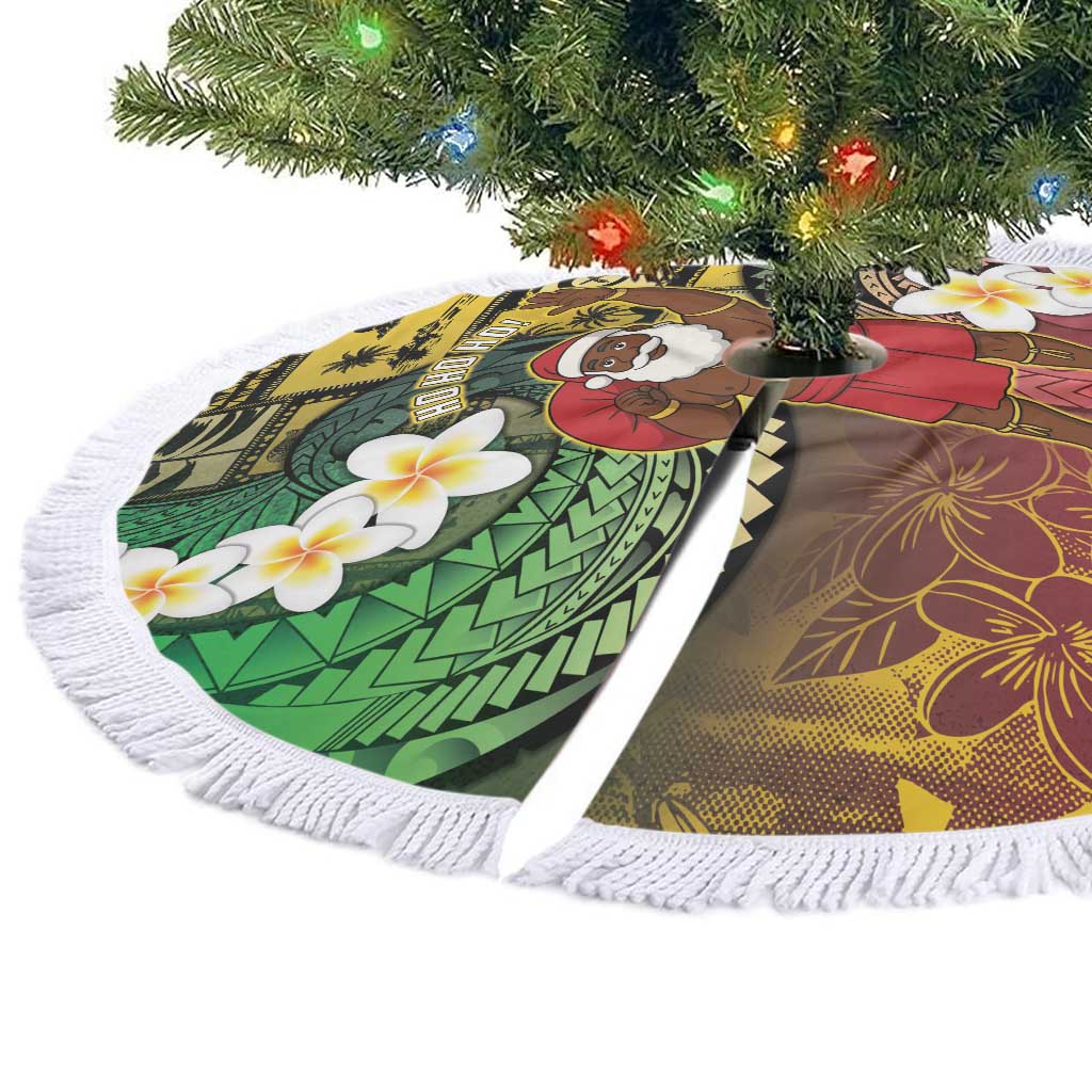 Vanuatu Christmas Tree Skirt Ni-Van Santa Retro Style - Polynesian Pride