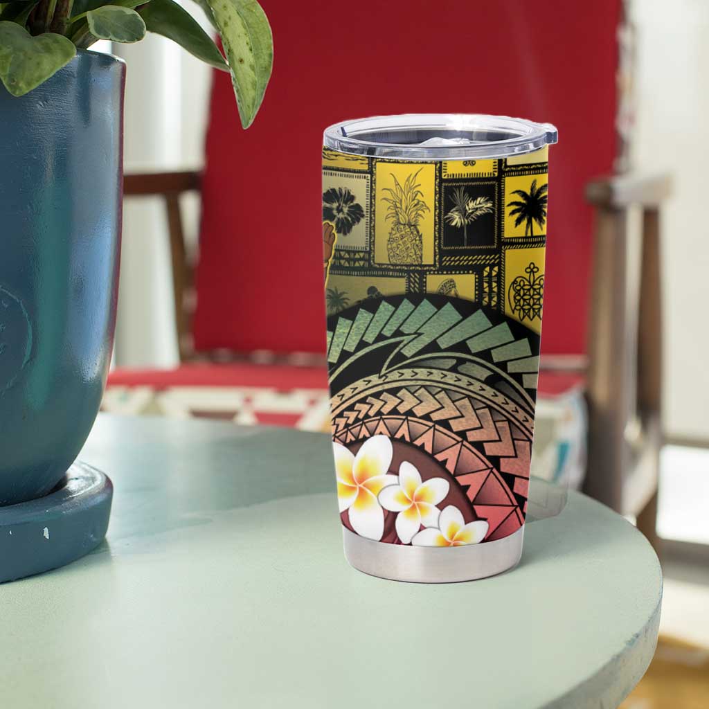 Vanuatu Christmas Tumbler Cup Ni-Van Santa Retro Style - Polynesian Pride