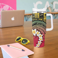 Vanuatu Christmas Tumbler With Handle Ni-Van Santa Retro Style - Polynesian Pride