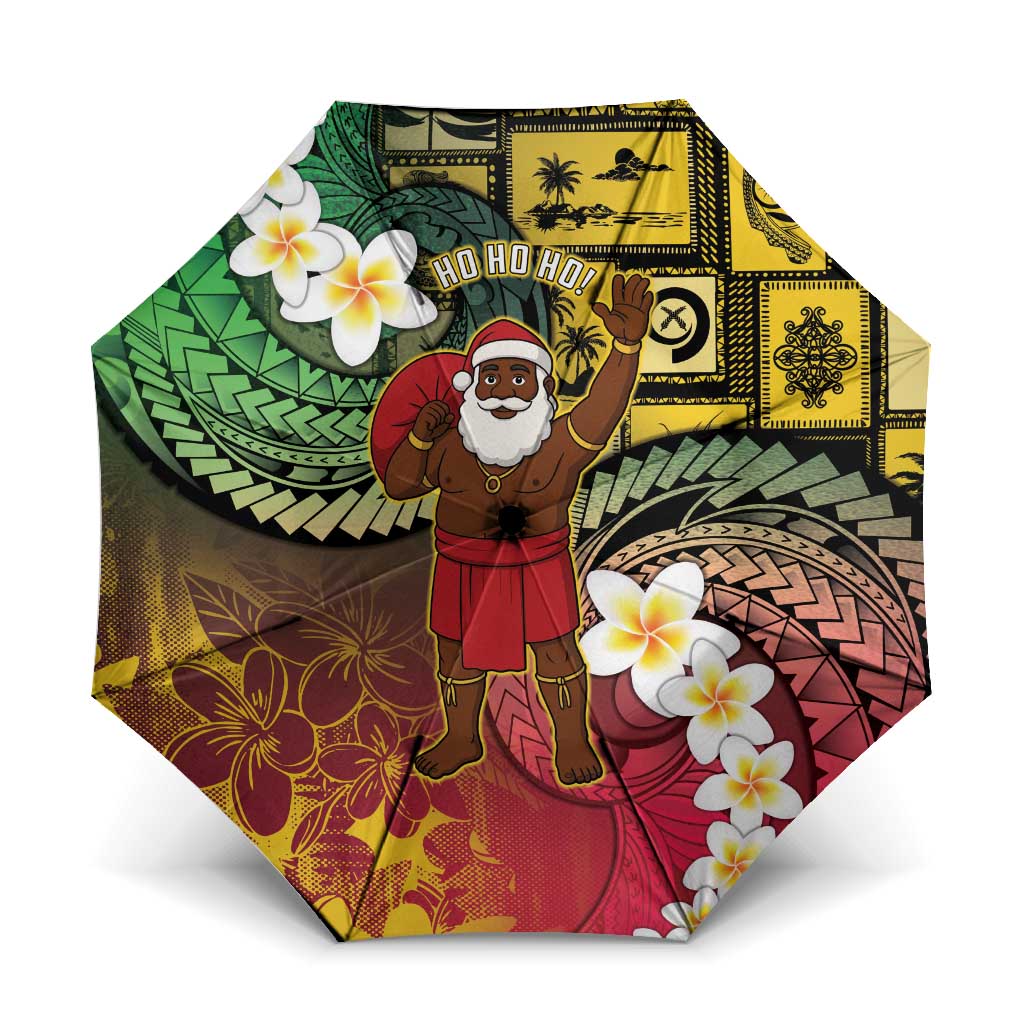 Vanuatu Christmas Umbrella Ni-Van Santa Retro Style - Polynesian Pride