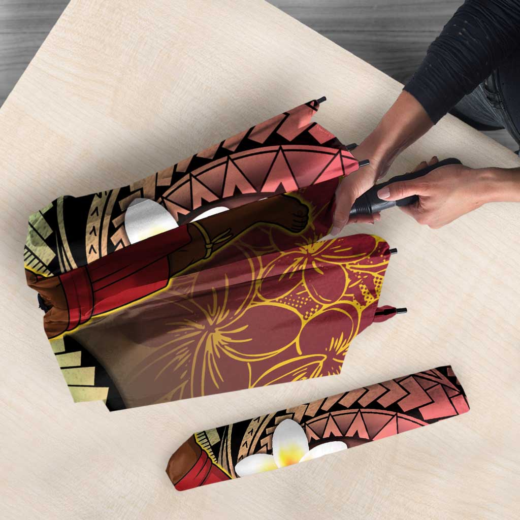 Vanuatu Christmas Umbrella Ni-Van Santa Retro Style - Polynesian Pride