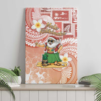 Hawaii Mele Kalikimaka Canvas Wall Art Hula Santa Retro Style Red - Polynesian Pride