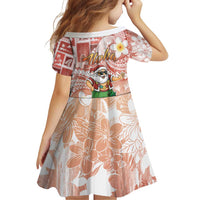 Hawaii Mele Kalikimaka Family Matching Puletasi and Hawaiian Shirt Hula Santa Retro Style Red LT05 - Polynesian Pride