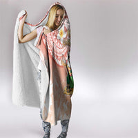 Hawaii Mele Kalikimaka Hooded Blanket Hula Santa Retro Style Red - Polynesian Pride