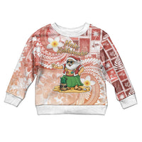 Hawaii Mele Kalikimaka Kid Ugly Christmas Sweater Hula Santa Retro Style Red - Polynesian Pride