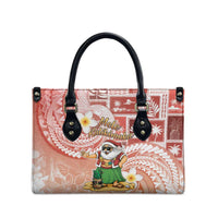 Hawaii Mele Kalikimaka Leather Bag Hula Santa Retro Style Red - Polynesian Pride