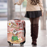 Hawaii Mele Kalikimaka Luggage Cover Hula Santa Retro Style Red - Polynesian Pride