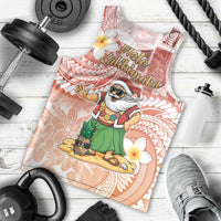 Hawaii Mele Kalikimaka Men Tank Top Hula Santa Retro Style Red - Polynesian Pride