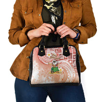 Hawaii Mele Kalikimaka Shoulder Handbag Hula Santa Retro Style Red - Polynesian Pride