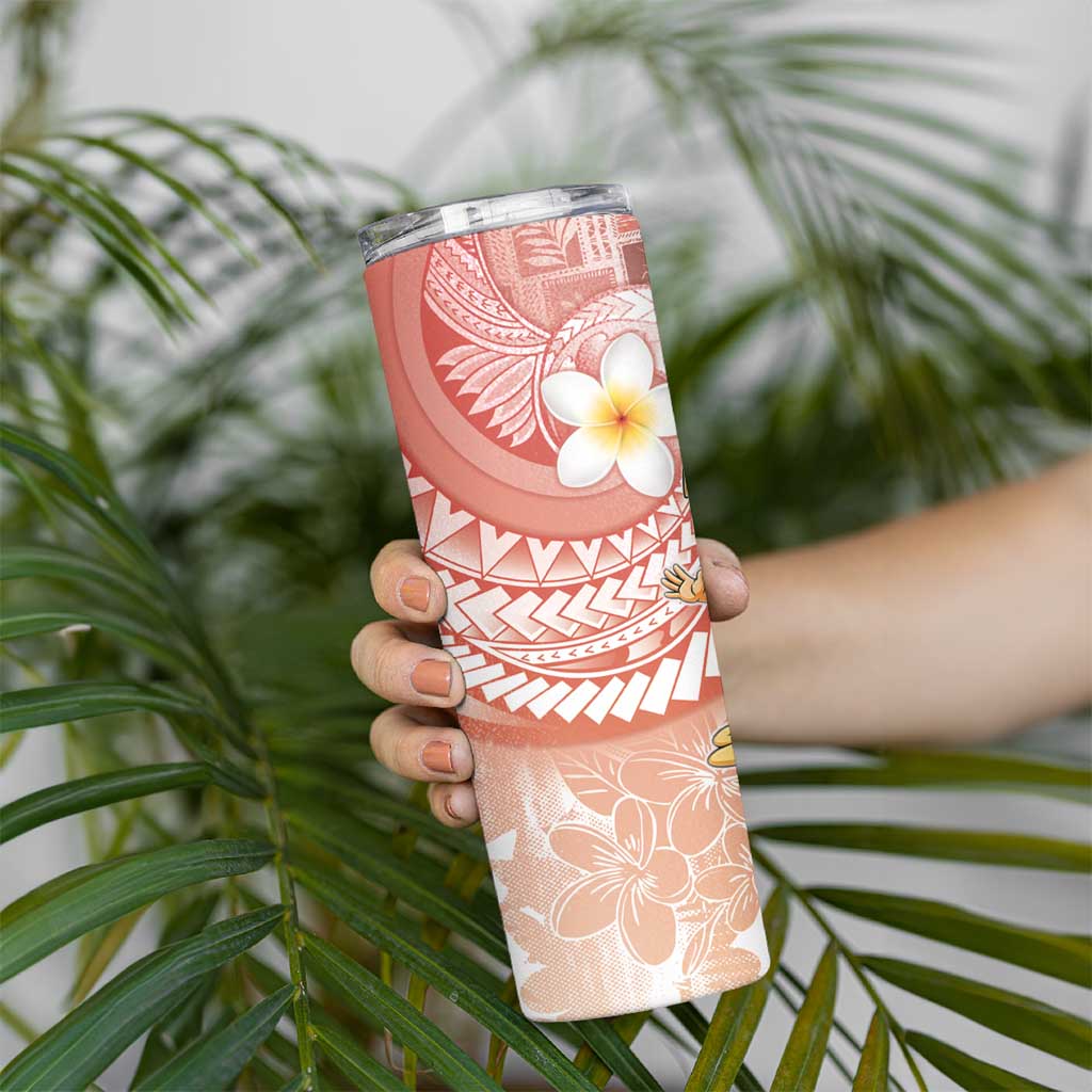 Hawaii Mele Kalikimaka Skinny Tumbler Hula Santa Retro Style Red - Polynesian Pride