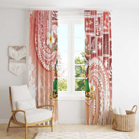 Hawaii Mele Kalikimaka Window Curtain Hula Santa Retro Style Red - Polynesian Pride