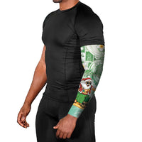 Hawaii Mele Kalikimaka Arm Sleeves Hula Santa Retro Style Green LT05 - Polynesian Pride