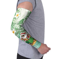 Hawaii Mele Kalikimaka Arm Sleeves Hula Santa Retro Style Green LT05 - Polynesian Pride
