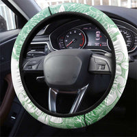 Hawaii Mele Kalikimaka Steering Wheel Cover Hula Santa Retro Style Green - Polynesian Pride