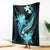 Aqua Polynesian Pattern With Tropical Flowers Blanket LT05 Aqua - Polynesian Pride