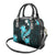 Aqua Polynesian Pattern With Tropical Flowers Shoulder Handbag LT05 - Polynesian Pride