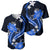 Blue Polynesian Pattern With Tropical Flowers Baseball Jersey LT05 - Polynesian Pride