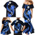 Blue Polynesian Pattern With Tropical Flowers Family Matching Mermaid Dress and Hawaiian Shirt LT05 - Polynesian Pride