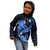 Blue Polynesian Pattern With Tropical Flowers Kid Hoodie LT05 - Polynesian Pride