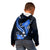 Blue Polynesian Pattern With Tropical Flowers Kid Hoodie LT05 - Polynesian Pride