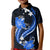 Blue Polynesian Pattern With Tropical Flowers Kid Polo Shirt LT05 Kid Blue - Polynesian Pride