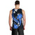 Blue Polynesian Pattern With Tropical Flowers Men Tank Top LT05 - Polynesian Pride