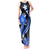 Blue Polynesian Pattern With Tropical Flowers Tank Maxi Dress LT05 Women Blue - Polynesian Pride