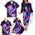 Galaxy Polynesian Pattern With Tropical Flowers Family Matching Off Shoulder Long Sleeve Dress and Hawaiian Shirt LT05 - Polynesian Pride