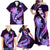 Galaxy Polynesian Pattern With Tropical Flowers Family Matching Off Shoulder Maxi Dress and Hawaiian Shirt LT05 - Polynesian Pride