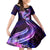 Galaxy Polynesian Pattern With Tropical Flowers Family Matching Puletasi Dress and Hawaiian Shirt LT05 Daughter's Dress Galaxy - Polynesian Pride