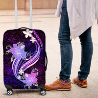 Galaxy Polynesian Pattern With Tropical Flowers Luggage Cover LT05 Galaxy - Polynesian Pride