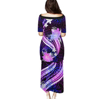 Galaxy Polynesian Pattern With Tropical Flowers Puletasi LT05 - Polynesian Pride