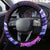 Galaxy Polynesian Pattern With Tropical Flowers Steering Wheel Cover