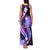 Galaxy Polynesian Pattern With Tropical Flowers Tank Maxi Dress LT05 - Polynesian Pride