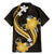 Gold Polynesian Pattern With Tropical Flowers Family Matching Mermaid Dress and Hawaiian Shirt LT05 - Polynesian Pride