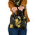 Gold Polynesian Pattern With Tropical Flowers Shoulder Handbag LT05 One Size Gold - Polynesian Pride