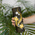 Gold Polynesian Pattern With Tropical Flowers Skinny Tumbler