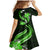 Green Polynesian Pattern With Tropical Flowers Family Matching Mermaid Dress and Hawaiian Shirt LT05 - Polynesian Pride