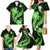 Green Polynesian Pattern With Tropical Flowers Family Matching Mermaid Dress and Hawaiian Shirt LT05 - Polynesian Pride