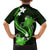 Green Polynesian Pattern With Tropical Flowers Family Matching Puletasi Dress and Hawaiian Shirt LT05 - Polynesian Pride