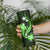 Green Polynesian Pattern With Tropical Flowers Skinny Tumbler