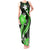 Green Polynesian Pattern With Tropical Flowers Tank Maxi Dress LT05 Women Green - Polynesian Pride