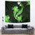 Green Polynesian Pattern With Tropical Flowers Tapestry LT05 - Polynesian Pride