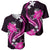 Pink Polynesian Pattern With Tropical Flowers Baseball Jersey LT05 - Polynesian Pride